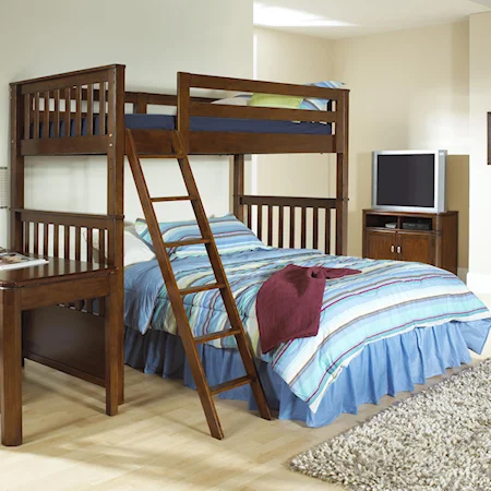 Twin Loft Bed with Slats